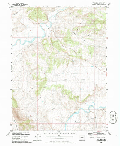 United States Geological Survey Peck Mesa, CO (1986, 24000-Scale) digital map