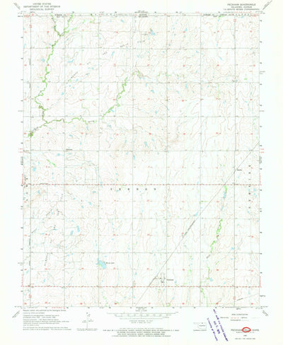 United States Geological Survey Peckham, OK-KS (1968, 24000-Scale) digital map