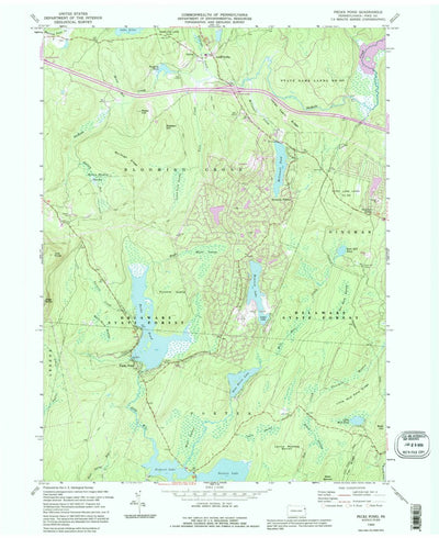 United States Geological Survey Pecks Pond, PA (1992, 24000-Scale) digital map