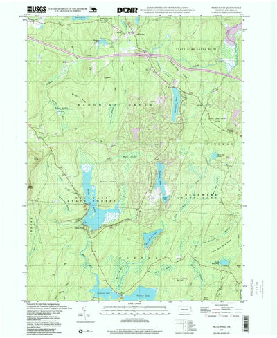 United States Geological Survey Pecks Pond, PA (1997, 24000-Scale) digital map