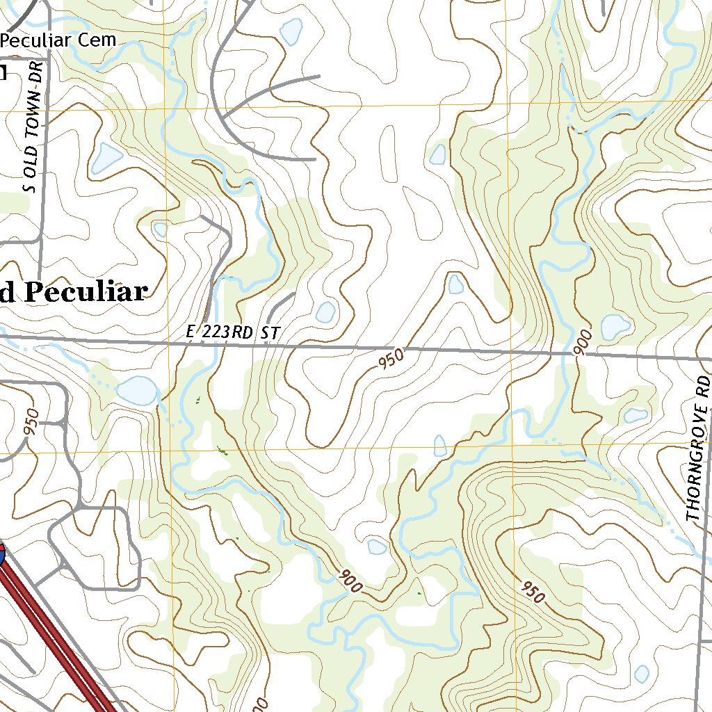 Peculiar MO 2021 24000 Scale - United States Geological Survey Peculiar Mo 2021 24000 Scale Digital Map 37036740346012 