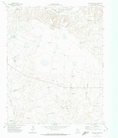 United States Geological Survey Pedarosa Camp, TX (1971, 24000-Scale) digital map