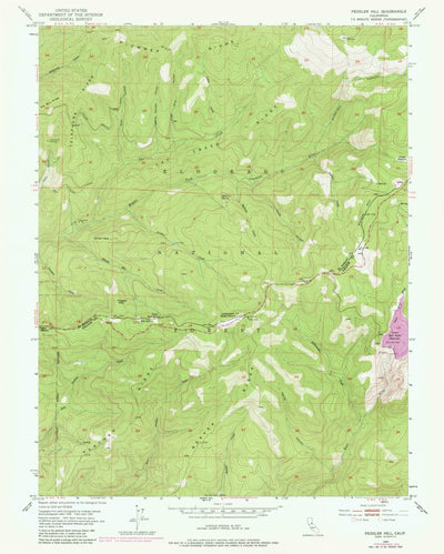 United States Geological Survey Peddler Hill, CA (1951, 24000-Scale) digital map