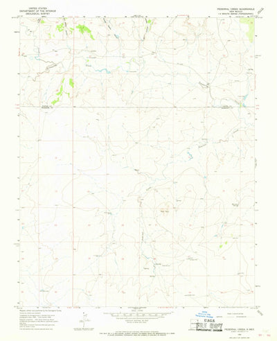 United States Geological Survey Pedernal Creek, NM (1966, 24000-Scale) digital map