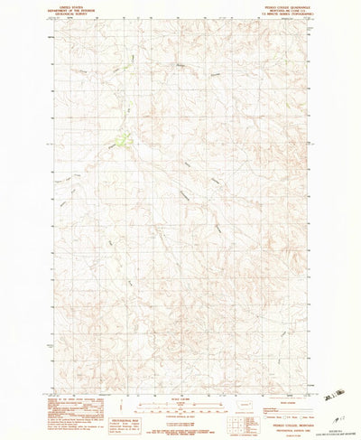 United States Geological Survey Pedigo Coulee, MT (1983, 24000-Scale) digital map