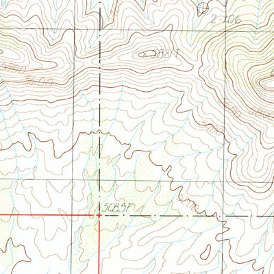 United States Geological Survey Pedregosa Mountains West, AZ (1986, 24000-Scale) digital map