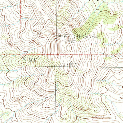 United States Geological Survey Pedregosa Mountains West, AZ (1986, 24000-Scale) digital map