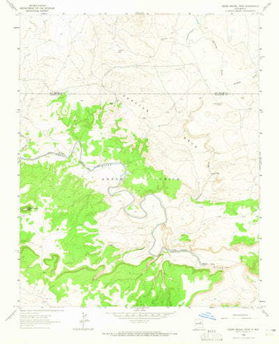 United States Geological Survey Pedro Miguel Peak, NM (1963, 24000-Scale) digital map