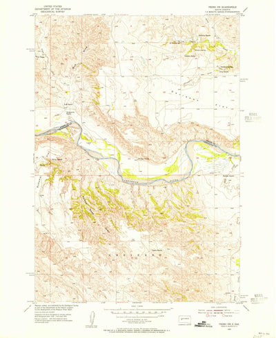 United States Geological Survey Pedro NW, SD (1955, 24000-Scale) digital map