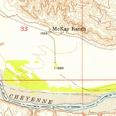 United States Geological Survey Pedro NW, SD (1955, 24000-Scale) digital map