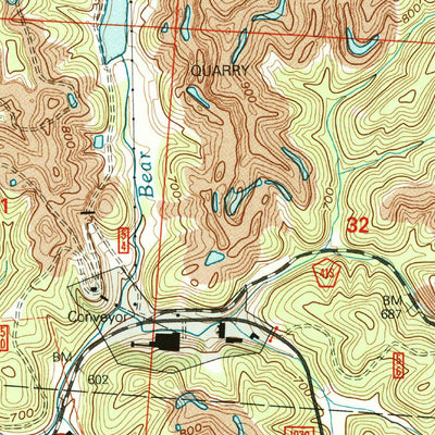 United States Geological Survey Pedro, OH (2002, 24000-Scale) digital map