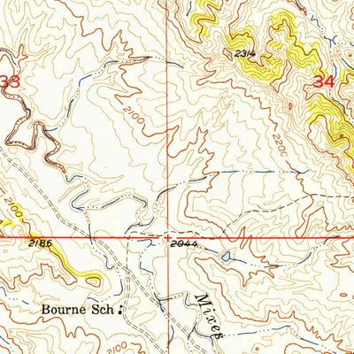 United States Geological Survey Pedro, SD (1955, 24000-Scale) digital map