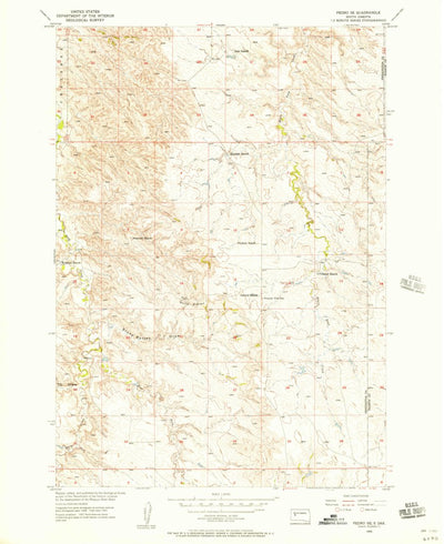 United States Geological Survey Pedro SE, SD (1955, 24000-Scale) digital map
