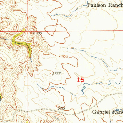 United States Geological Survey Pedro SE, SD (1955, 24000-Scale) digital map