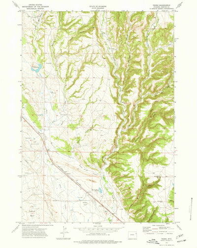 United States Geological Survey Pedro, WY (1972, 24000-Scale) digital map