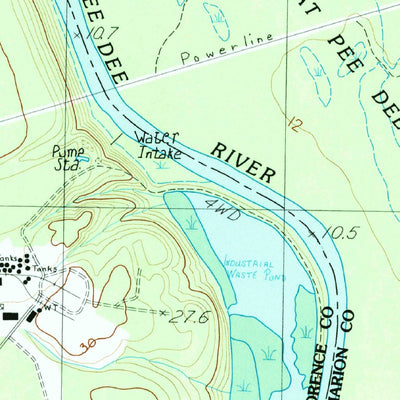 United States Geological Survey Pee Dee, SC (1986, 24000-Scale) digital map