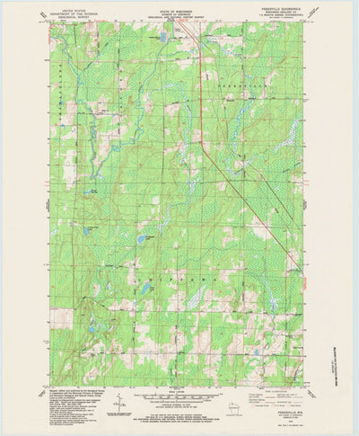 United States Geological Survey Peeksville, WI (1984, 24000-Scale) digital map