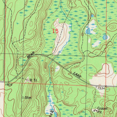 United States Geological Survey Peeksville, WI (1984, 24000-Scale) digital map