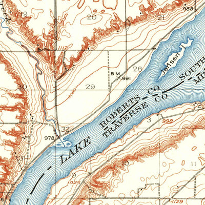 United States Geological Survey Peever, MN-SD (1916, 62500-Scale) digital map
