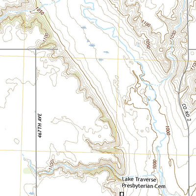 United States Geological Survey Peever NE, SD (2021, 24000-Scale) digital map