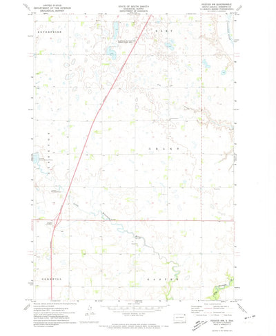 United States Geological Survey Peever NW, SD (1971, 24000-Scale) digital map