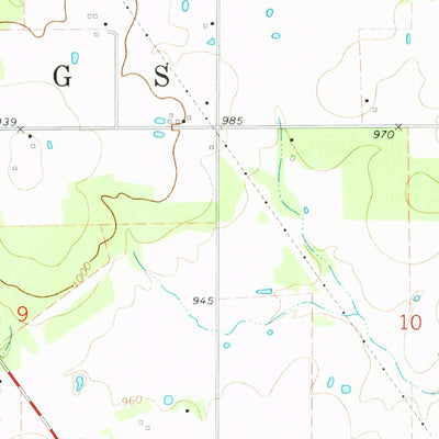 United States Geological Survey Peggs, OK (1972, 24000-Scale) digital map