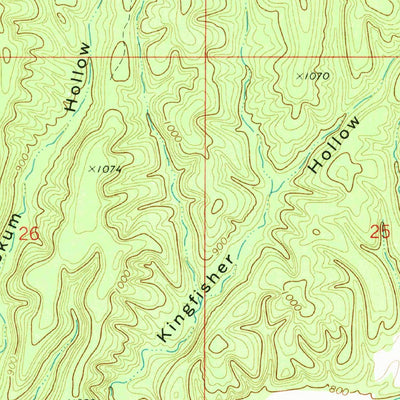 United States Geological Survey Peggs, OK (1972, 24000-Scale) digital map