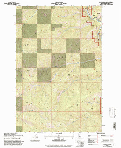 United States Geological Survey Peggy Peak, ID (1995, 24000-Scale) digital map