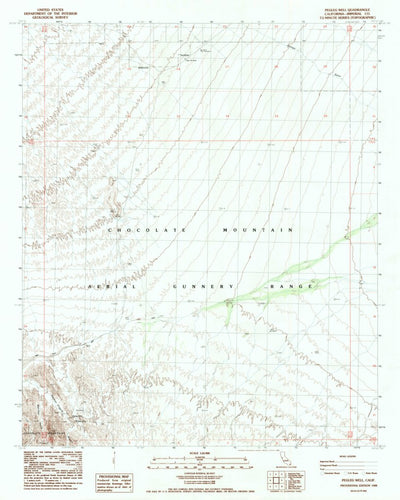 United States Geological Survey Pegleg Well, CA (1988, 24000-Scale) digital map