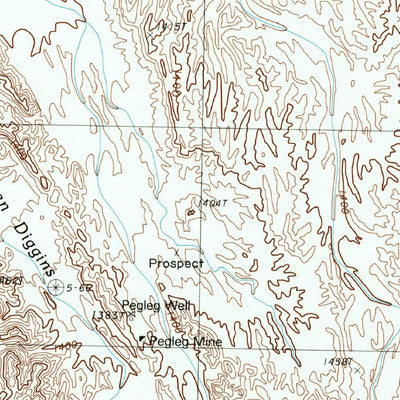 United States Geological Survey Pegleg Well, CA (1988, 24000-Scale) digital map