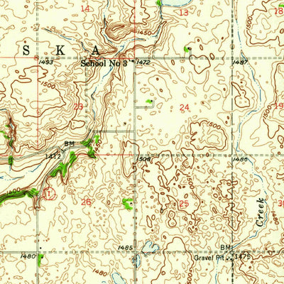 United States Geological Survey Pekin, ND (1951, 62500-Scale) digital map