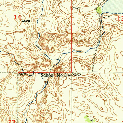 United States Geological Survey Pekin NE, ND (1951, 24000-Scale) digital map