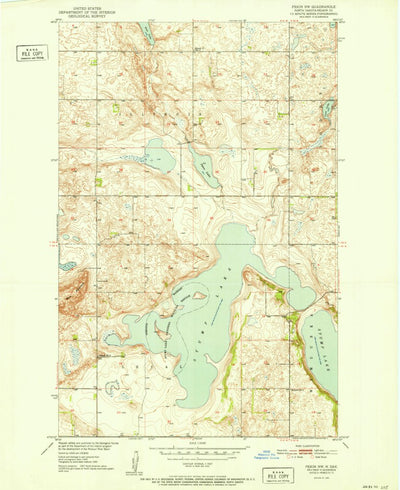 United States Geological Survey Pekin NW, ND (1951, 24000-Scale) digital map