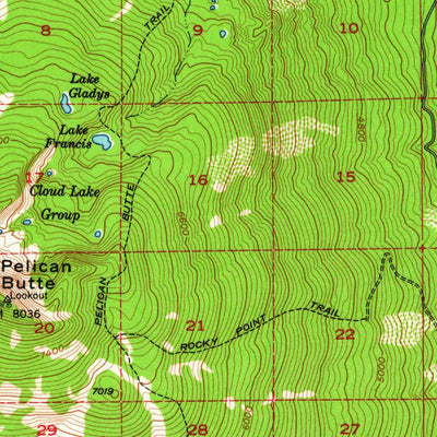 United States Geological Survey Pelican Butte, OR (1955, 62500-Scale) digital map