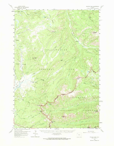 United States Geological Survey Pelican Cone, WY (1959, 62500-Scale) digital map