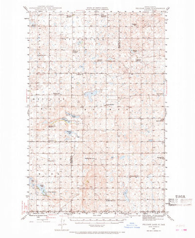 United States Geological Survey Pelican Lake, ND (1945, 62500-Scale) digital map