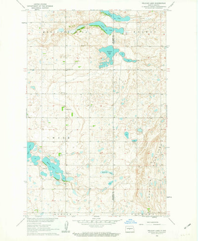 United States Geological Survey Pelican Lake, ND (1961, 24000-Scale) digital map