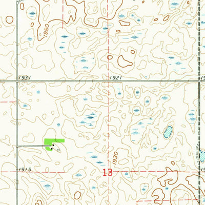 United States Geological Survey Pelican Lake, ND (1961, 24000-Scale) digital map