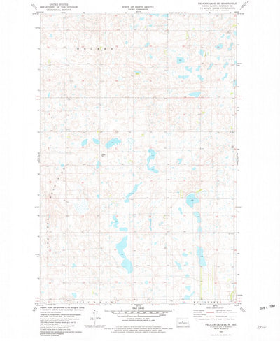 United States Geological Survey Pelican Lake SE, ND (1981, 24000-Scale) digital map