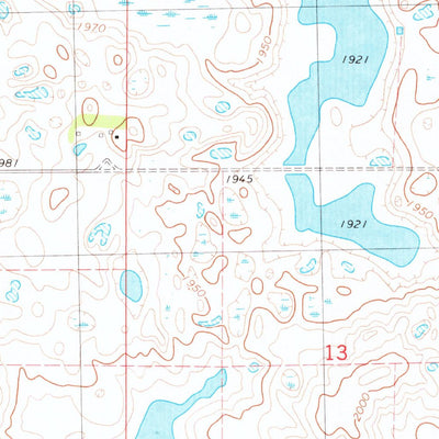 United States Geological Survey Pelican Lake SE, ND (1981, 24000-Scale) digital map