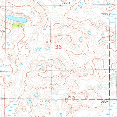 United States Geological Survey Pelican Lake SE, ND (1981, 24000-Scale) digital map