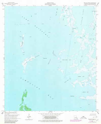 United States Geological Survey Pelican Pass, LA (1956, 24000-Scale) digital map