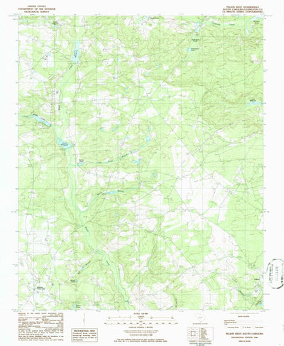 United States Geological Survey Pelion West, SC (1986, 24000-Scale) digital map