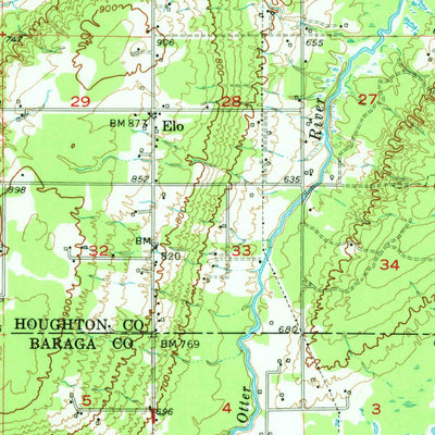 United States Geological Survey Pelkie, MI (1954, 62500-Scale) digital map