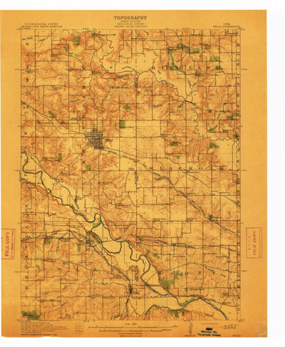 United States Geological Survey Pella, IA (1912, 62500-Scale) digital map
