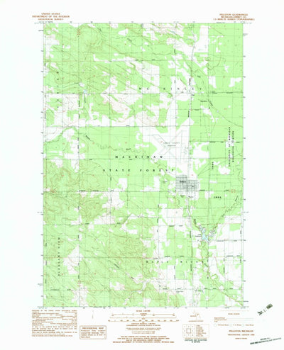 United States Geological Survey Pellston, MI (1982, 25000-Scale) digital map