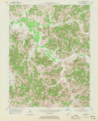 United States Geological Survey Pellville, KY (1953, 24000-Scale) digital map