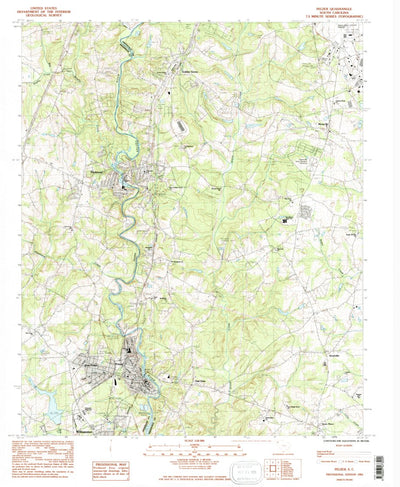 United States Geological Survey Pelzer, SC (1983, 24000-Scale) digital map