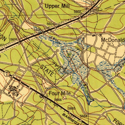 United States Geological Survey Pemberton, NJ (1942, 62500-Scale) digital map