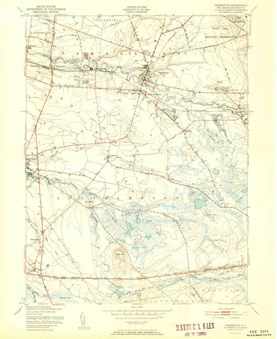 United States Geological Survey Pemberton, NJ (1951, 24000-Scale) digital map